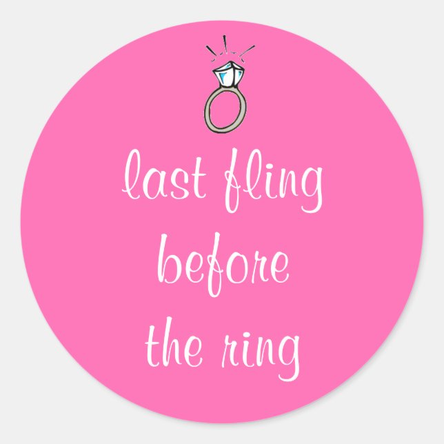 Adesivo Redondo Festas de solteira (Frente)