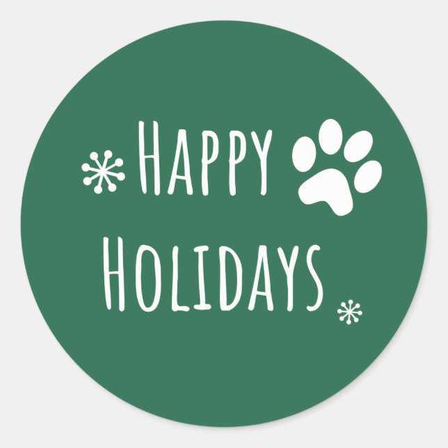 Adesivo Redondo Festas Felizes Festas Festivas Paw Aroma Natal (Frente)