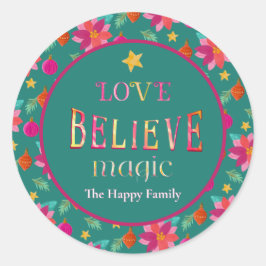 Adesivo Redondo Festiva Festiva Acreditada no Natal