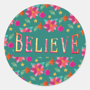 Adesivo Redondo Festiva Festiva Acreditada no Natal