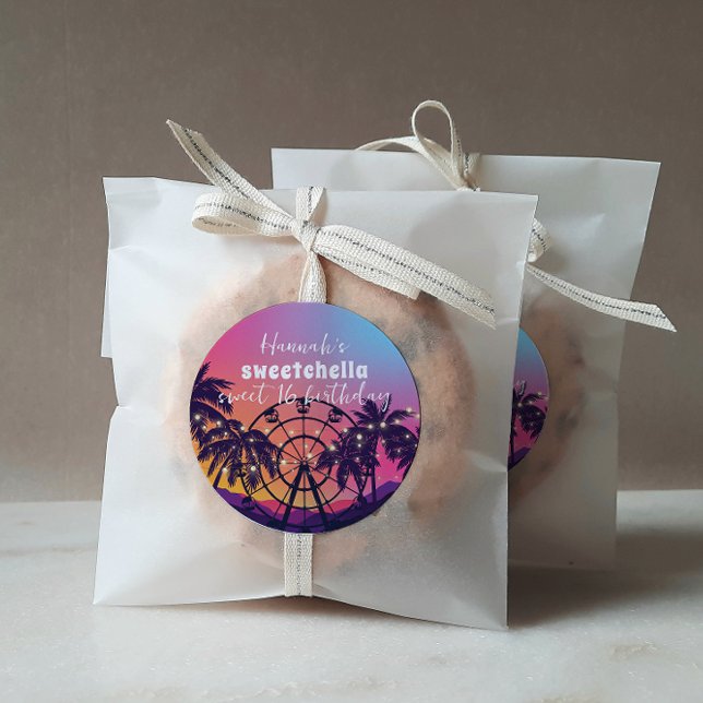 Adesivo Redondo Festival de Música | Palmas Ferris Roda Doce 16 (Criador carregado)