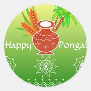 Adesivo Redondo Festival Pongal - Sul da Índia