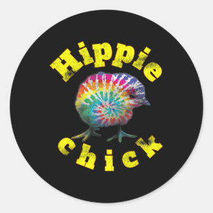 Adesivo Redondo Festival Vibe Hippy Pintinho Tie Dye Pintinho
