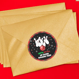 Adesivo Redondo Festive Holiday Bowling