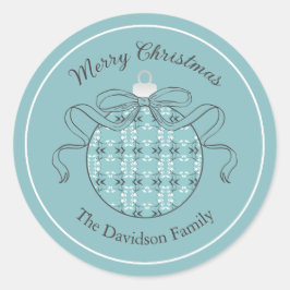 Adesivo Redondo Festive Royal Botanical Robin's Egg Blue