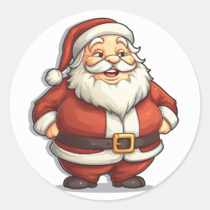 Adesivo Redondo Festivo Belly Santa Claus Sticker