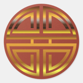 Adesivo Redondo Festivo Red Faux Dourado Longevidade Favoritos par