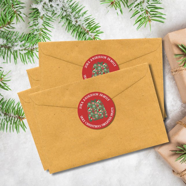 Adesivo Redondo Festivo Red Green - Festa de Doce de Natal Feia (Criador carregado)