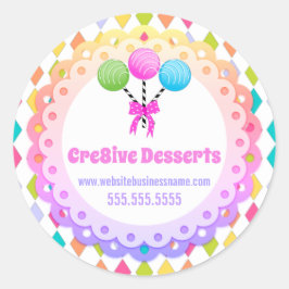 Adesivo Redondo Festivos Coloridos Pop De Torneio