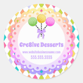 Adesivo Redondo Festivos Coloridos Pop De Torneio