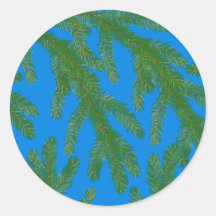 Festivos de abetos verdes e galhos azuis