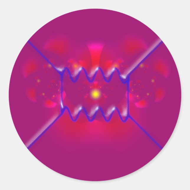 Adesivo Redondo feynman diagram diagramm (Frente)