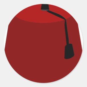 Adesivo Redondo Fez-Chapéu