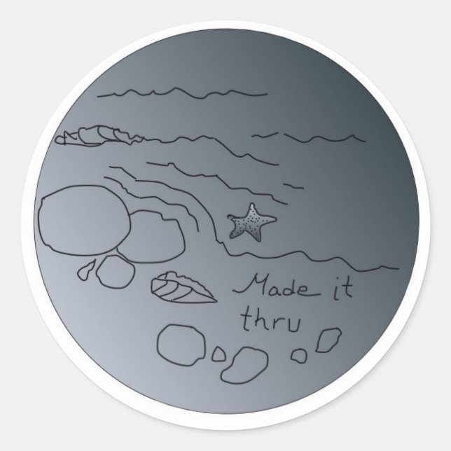 Adesivo Redondo fez-o passar (Frente)