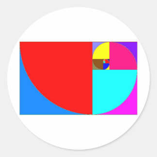 Adesivo Redondo fibonacci espiral
