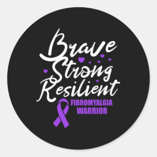 Adesivo Redondo Fibra Resiliente Forte Fibromialgia Guerreira Brav