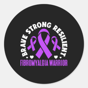 Adesivo Redondo Fibra Resiliente Forte Fibromialgia Guerreira Brav
