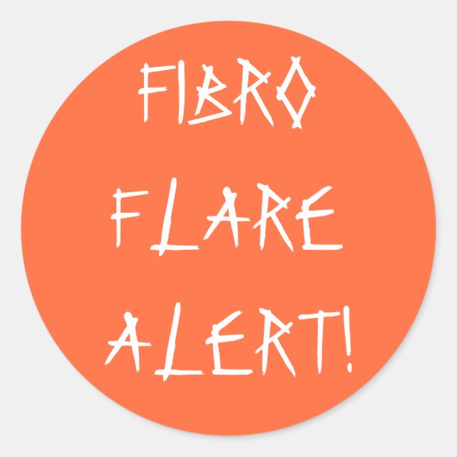 Adesivo Redondo FIBRO FLARE ALERT! -adesivos (Frente)