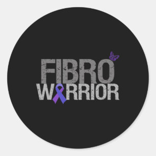 Adesivo Redondo Fibro Guerreiro - Fibromialgia Consciência