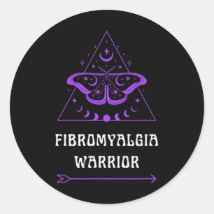 Adesivo Redondo Fibromialgia Guerreira Doença Crônica Sensação de