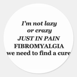 Adesivo Redondo fibromialgia louca preguiçosa