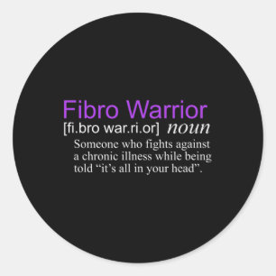 Adesivo Redondo Fibromialgia por Fibro Guerreiro