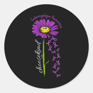 Adesivo Redondo Fibromialgia Sensibilização Daisy Flor Caindo Fita