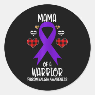 Adesivo Redondo Fibromialgia Sensibilização Mãe De Um Guerreiro