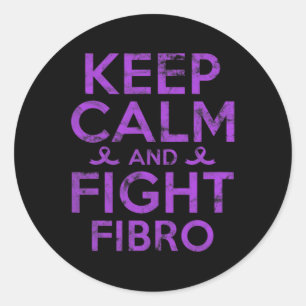 Adesivo Redondo Fibromialgia Sensibilização Para Combater Guerreir