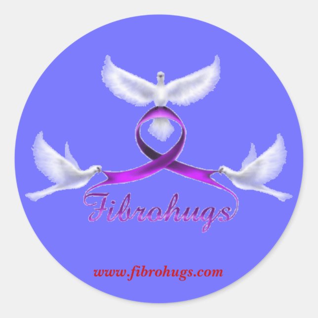 Adesivo Redondo Fibromialgia Sticker (Frente)