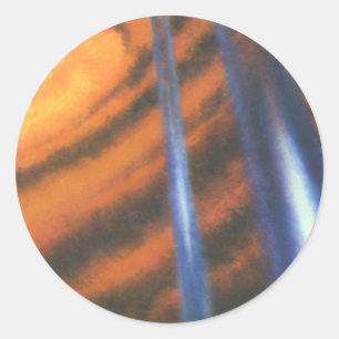 Adesivo Redondo Ficção científica retrô, redemoinhos da galáxia ve