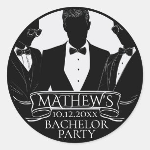 Adesivo Redondo Ficha de pôquer para despedida de solteiro