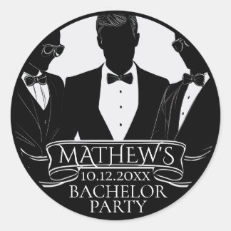 Adesivo Redondo Ficha de pôquer para despedida de solteiro