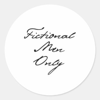 Adesivo Redondo Fictional Men Only Sticker, Journal, Journal Book