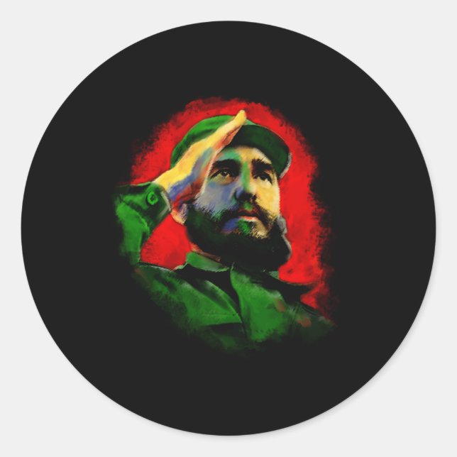 Adesivo Redondo Fidel Castro (Frente)