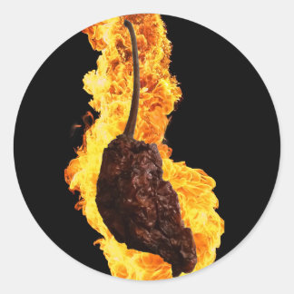 Adesivo Redondo Fiery Ghost Pepper