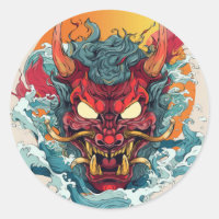 Fiery Hannya Japonês Mask