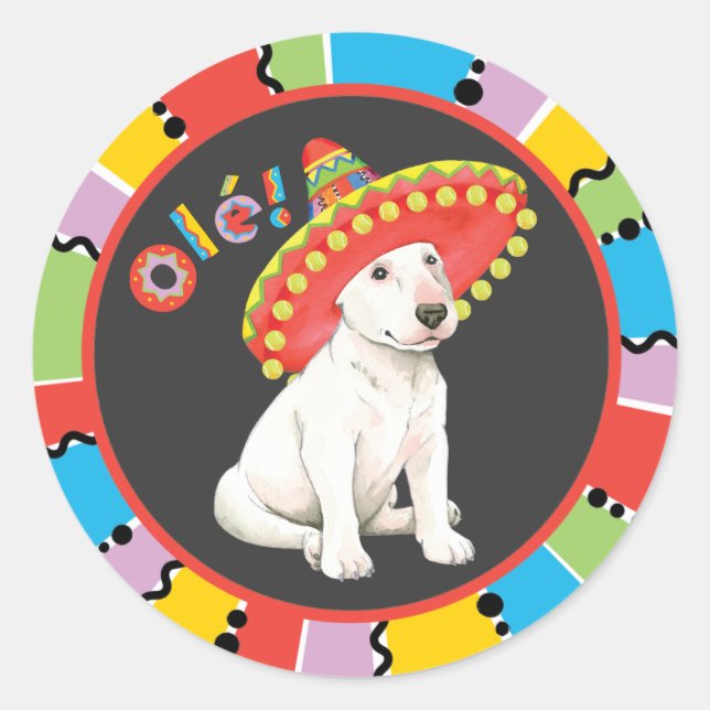 Adesivo Redondo Fiesta Bull Terrier (Frente)