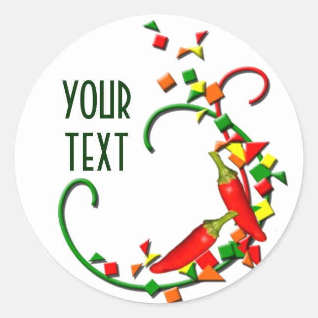 Adesivo Redondo Fiesta Chili Peppers Sticker (Frente)