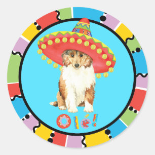 Adesivo Redondo Fiesta Collie Classic Round Sticker