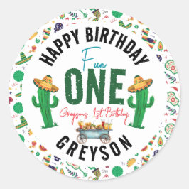 Adesivo Redondo Fiesta First | Parte primeiro aniversario