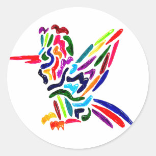 Adesivo Redondo Fiesta Hummingbird Sticker