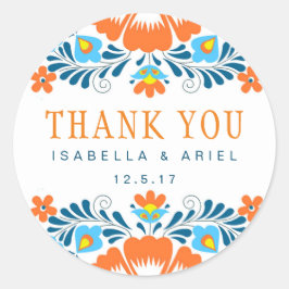 Adesivo Redondo Fiesta Obrigado Sticker