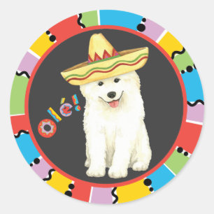 Adesivo Redondo Fiesta Samoyed Classic Round Sticker