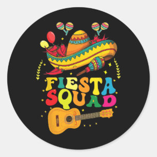 Adesivo Redondo Fiesta Squad Cinco De Mayo Mexicano