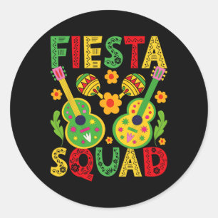Adesivo Redondo Fiesta Squad Matching Cinco De Mayo Party