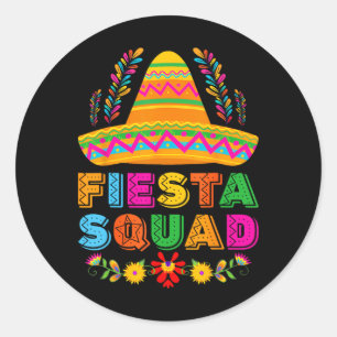 Adesivo Redondo Fiesta Squad Tacos Partido Mexicano Fiesta Squad C