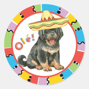 Adesivo Redondo Fiesta Tibetan Mastiff