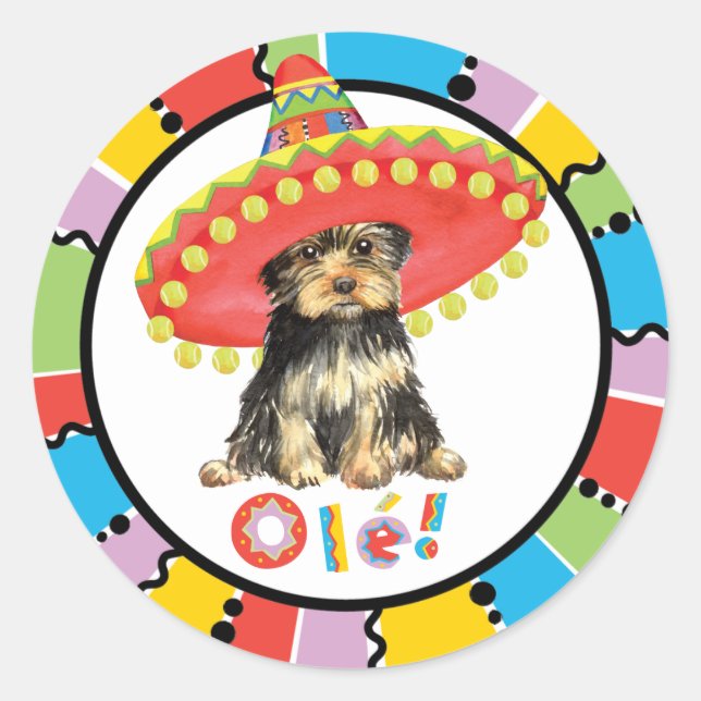 Adesivo Redondo Fiesta Yorkie (Frente)