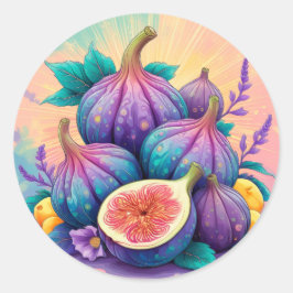 Adesivo Redondo Fig colorido